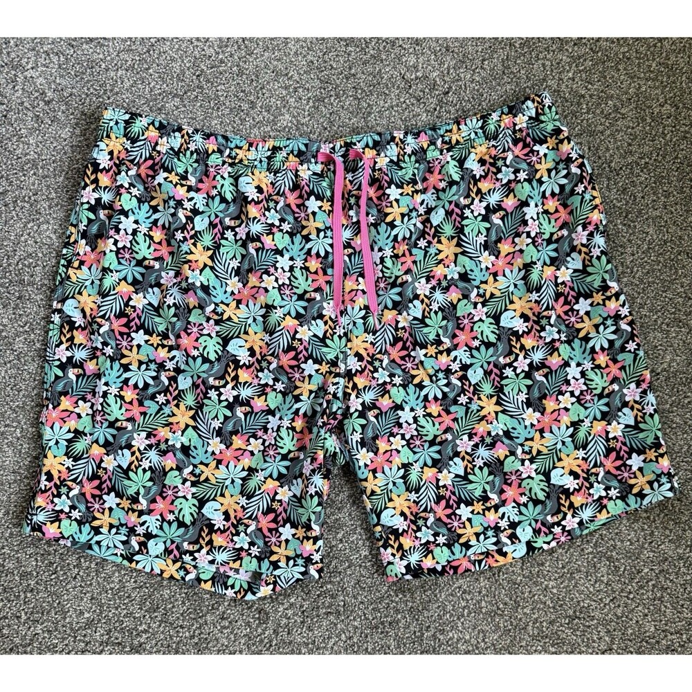 Chubbies Swim Trunks XXXL Tropical Floral Toucan 7” Inseam